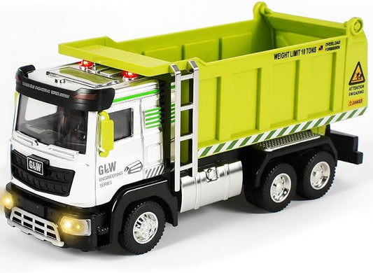 Dump Truck Toy for Boys-1:40 Simulation Model, Educational Construction Toys with Realistic Lights & Sounds, Perfect Christmas Birthday Gifts for Kid Ages 3 4 5 6 7 8 Years Old (Dump Truck)