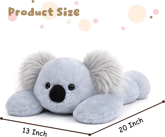 Weighted Koala Stuffed Animal Soft Weighted Plushes Cute Koala Plush Toy Birthday Gifts for Kids Boys Girls Adults (20" 4 lbs)