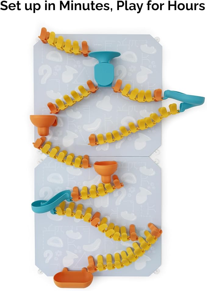 Oribel VertiPlay Magnetic Marble Run | Explorer Set STEM Toy | Creative Free Play Construction Kit for Kids | Works on Fridges; Lockers & Metal Surfaces (90 Pcs)