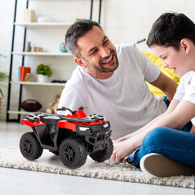 RMZ City 1:36 ATV Off Road Vehicle Model Car, Diecast Pull Back Beach Motorcycle Toy Car for Kids Boy Girl, Car Model Collection and Decoration, Red