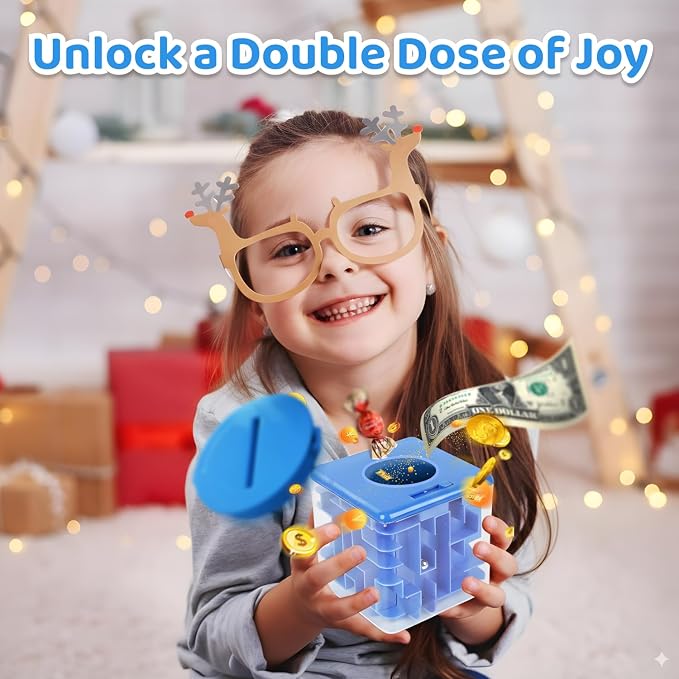 2 Packs Money Maze Puzzle Boxes, Money Gift Boxes for Cash Pop Up, Money Puzzle Box for Cash Gift Kids Adults