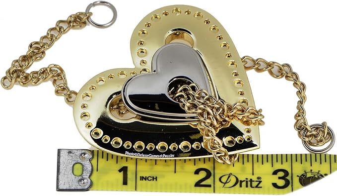 Bepuzzled Heart Hanayama Cast Metal Brain Teaser Puzzle (Level 4) Puzzles For Kids & Adults Ages 12 & Up