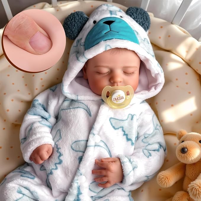 BABESIDE Reborn Baby Dolls Boy, 20 Inch Lifelike Newborn Real Life Poseable Realistic Doll for Boy Soft Vinyl Full Body Baby Dolls with Clothes and Toy Gift for Kids Age 3+