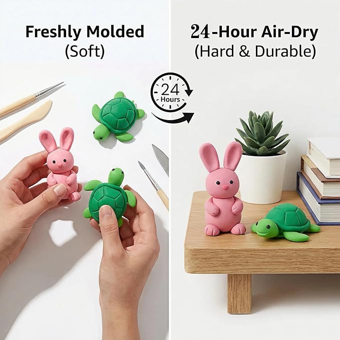 Modeling Clay for Kids, VANJETO Molding Magic Clay for Kids Air Dry, Super Soft Clay for DIY Slime, Ultra Light Air Dry Modeling Clay for Toddlers Children Teens, 7 OZ/Bag