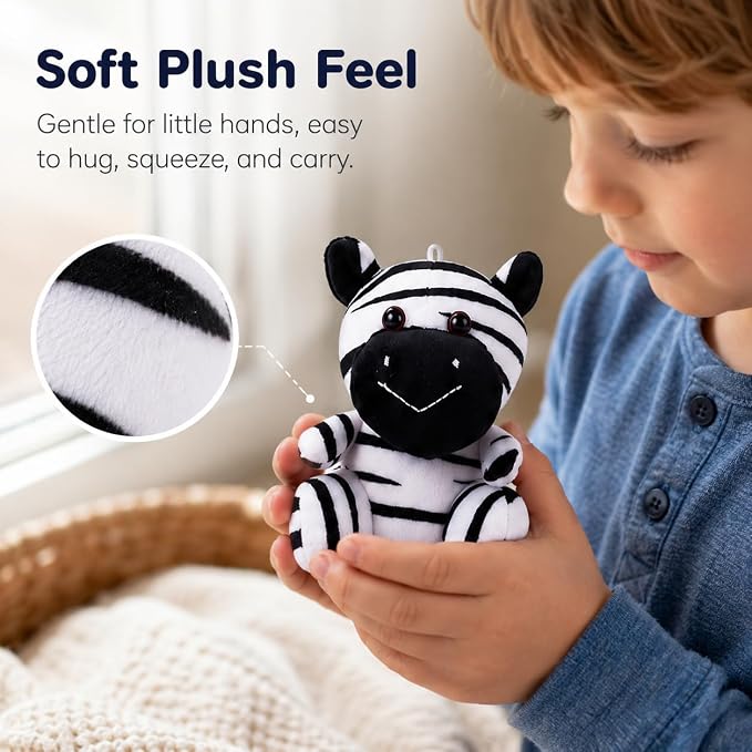 36 Pcs Small Stuffed Animals Bulk - 5 Inch Mini Plush Toys for Kids, Plush Keychain, Carnival Prizes, Claw Machine Prizes, Classroom Treasure Box, Pinata Stuffers, Baby Shower Decorations