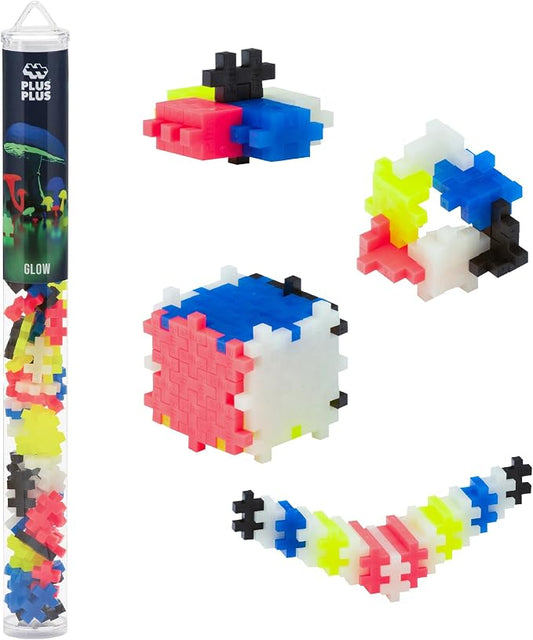 PLUS PLUS Glow in the Dark Mix Tube - Mini Interlocking Building Blocks Set, Stem Toys for Kids - Sensory Bin Fillers/Math Manipulatives Classroom Must Haves Gifts for Boys & Girls
