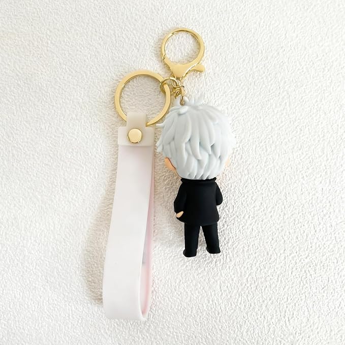 JJK Novelty Keychain, Collectable Anime Mini Figure, Fun Keyring Jewelry Gift for Men and Women