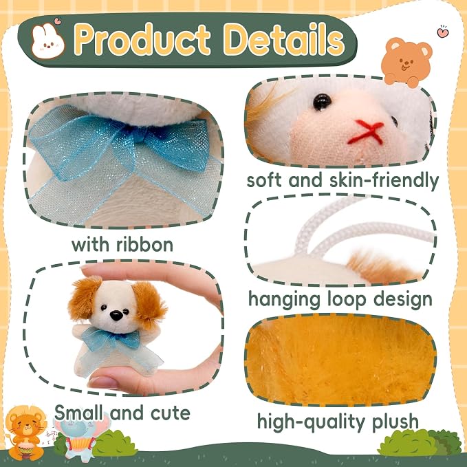 JoyRapt 36 Pack Small Stuffed Animals Bulk Gifts for Kids (2.3/2"-2.5/3.5" Each), Birthday Party Favors Toys for Classroom Prizes, Goodie Bag Pinata Fillers, Carnival Treasure Box Toys (36PCS)