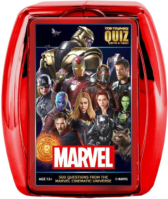 Top Trumps Marvel Cinematic Universe Quiz Game, 500 Questions to Test Your Knowledge on Guardians of the Galaxy, Avengers, S.H.I.E.L.D, Wakanda and More, Gift and Toy for Boys and Girls Aged 8 Plus