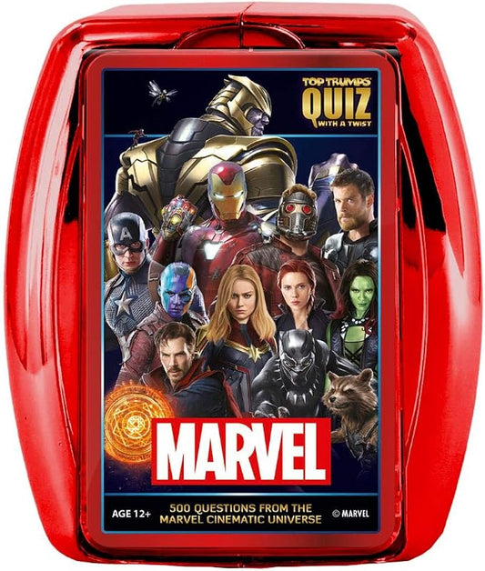 Top Trumps Marvel Cinematic Universe Quiz Game, 500 Questions to Test Your Knowledge on Guardians of the Galaxy, Avengers, S.H.I.E.L.D, Wakanda and More, Gift and Toy for Boys and Girls Aged 8 Plus