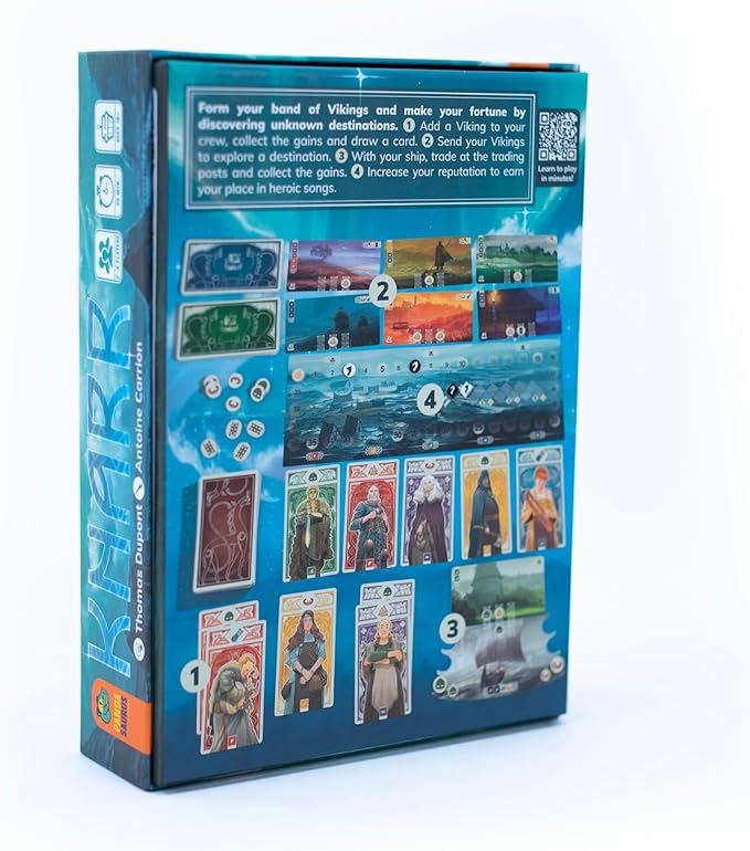 Knarr Board Game - Form the Greatest Band of Vikings! Thrilling Exploration and Strategy Game, Fun Family Game for Kids & Adults, Ages 10+, 2-4 Players, 30 Min Playtime, Made by Pandasaurus Games