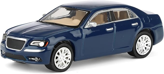 Greenlight 1/64 2013 Chrysler 300C, Blue, Rick's Auto Sales, LP Diecast Exclusive 51620