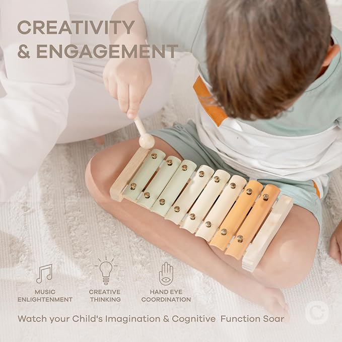 Comfy Cubs Xylophone for Kids - Early Childhood Development Musical Toys for 3 Years Old and Above - Colorful Kids Musical Instruments, Non-Toxic, Durable Percussion Instrument for Toddler Learning