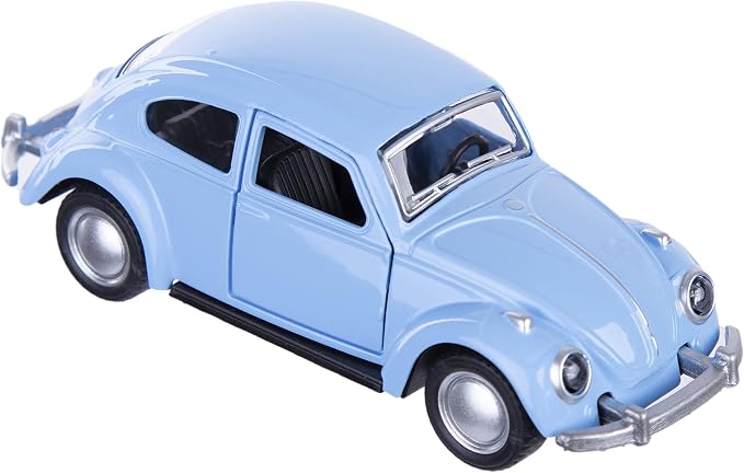 Berry President 1967 Classic Beetle Bug Vintage 1/32 Scale Diecast Metal Pull Back Car Model Toy for Gift/Kids (SkyBlue)