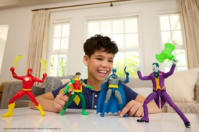 Mattel DC Premier 6.5 Inch Robin Action Figure Series 1, Detailed Super Hero Design 22 Articulations & Fabric Cape, Weapon Stand & Accessories