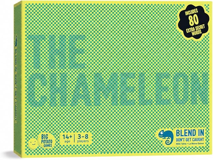 The Chameleon: Award-Winning Bluffing Board Game for Family, Adults & Friends | Includes 80 Extra Secret Words | Who is The Imposter?