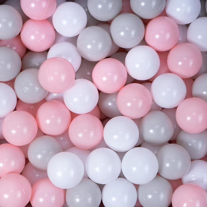 MoonxHome Ball Pit Balls for Toddlers, BPA Free Crush Proof Plastic Toy Balls for Ball Pit, Children's Pool Water Toys, Macaron Ocean Balls for Play Tent 2.15 Inch Pack of 100 200 500 800 1000