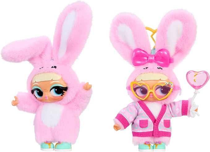 LOL Surprise Plush Surprise! Cinna-Bun Plush Doll with Hidden Fashions, On-the-Go Play, 7 Total Surprises – Great Gift for Kids Ages 3+