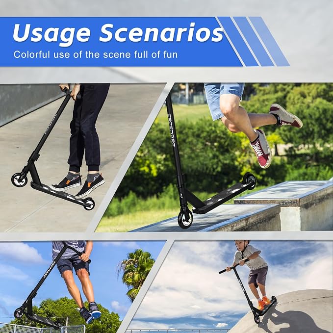 FREEDARE Pro Scooter Stunt Scooter Complete Trick Scooter for Kids 8 Years and Up, Teens, Adults, Boys and Girls Freestyle Street Scooter for Intermediate and Beginner Skate Park