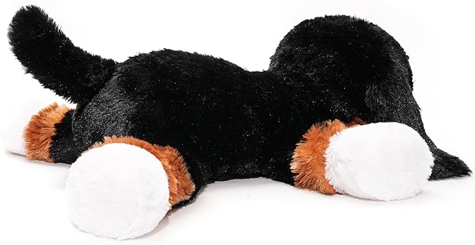 WEIGEDU Large Dog Stuffed Animal Plush Toy Soft Lying Bernese Mountain Puppy Hugging Pillow Gift for Kids Boys Girls Birthday Room Decor 20 Inch