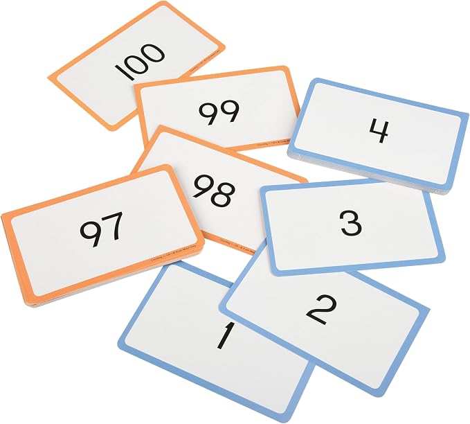 Constructive Playthings Numbers to 100 Chart – Counting, Sequencing & Number Pattern Learning Tool for Early Math Skills, Grades K+