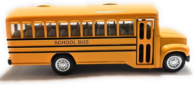 KiNSMART KiNSFUN Yellow School Bus 5" Die Cast Metal Model Toy Car