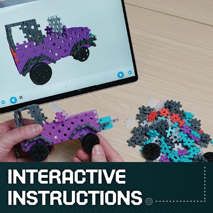 Mechanicals - Off-Road Renegades Blue - 300 Pieces STEM/STEAM Interlocking Connecting Building + Construction Toy, for Open + Imaginative Play Kids Ages 6+