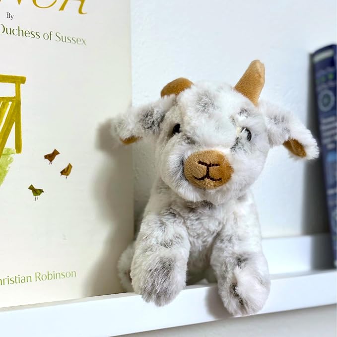 The Petting Zoo Goat Stuffed Animal Plushie, Gifts for Kids, Wild Onez Babiez Farm Animals, Goat Plush Toy 6 inches