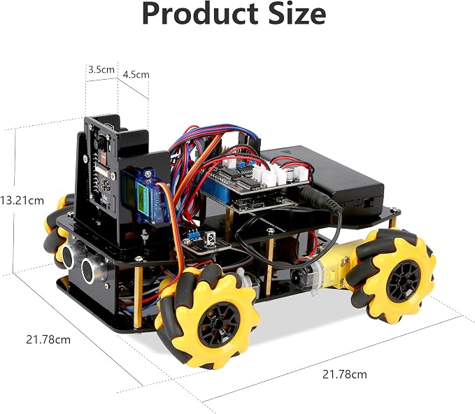 Robot Kit with 3MP Camera, Robotics Kit for Kids Ages 8–12 12-16 Compatible with Arduino & Scratch, App & Remote Control, STEM Toys Coding Robot Kit, Gift for Kids, Teens and Adults