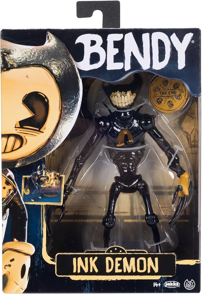 Bendy and the Ink Machine Collectible Action Figures 6.5” Scale Ink Demon with The End Reel Accessory