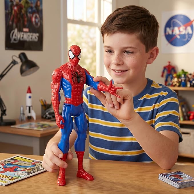 2PCS Superhero Action Figures Set, 12 Inch Movable Joints PVC Collectible Toys, Spider Hero & Armored Hero Figures for Fans, Display & Gift
