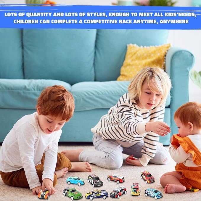 Jenaai 100 Pcs Mini Pull Back Toy Cars Bulk Pull Back Die Cast Race Cars Party Favors for Boys Girls Christmas Party Favor Return Gift Goodie Bag Stuffer Classroom Carnival Gift