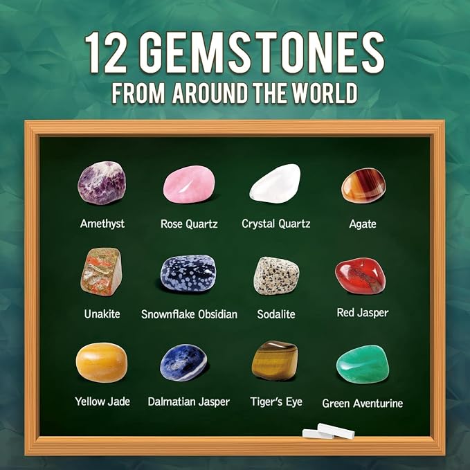 Gem Dig Kit for Kids, Dig It Up Mystery Gems with Gemstone Dig Kit, Complete Gem Mining Rock Dig Kit, Fun Educational Excavation Toy for Ages 6-12