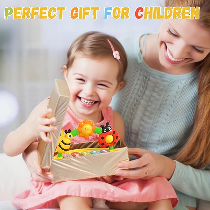 Musical Piano Keyboard Toy with Light-Up Keys for Toddlers 1-3 | Interactive Early Learning Educational Baby Toy, Sensory STEM Portable Travel Gift for Boys Girls Yellow