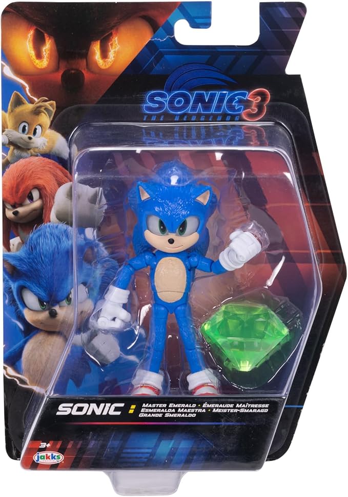 Sonic The Hedgehog Sonic 3 Movie 5" Action Figures: Sonic with Emerald Wave #3