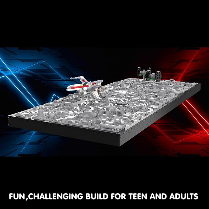 TG BLOCKS Star Trench 3D Wars Run Wall Art Craft Kit, Micro Brick Framed, Creative Activity Hobbies for Teens and Adults, DIY Home, Office Decor, Suitable for Kids 8+