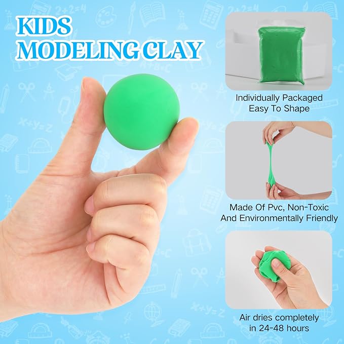 100g Foam Clay, Modeling Clay, Air Dry Ultra Light Clay, Non-Toxic, Non-Sticky, Ideal Gift for Boys and Girls