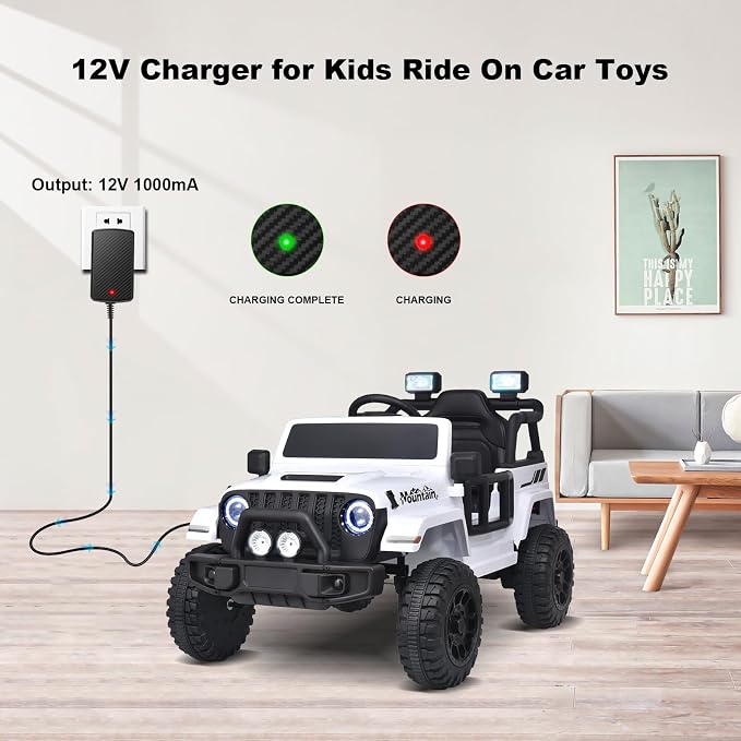 12V Charger for Kids Ride On Car Toys Best Choice for SUV Kid Trax Dynacraft Bumper Kidzone Jeep Tractor 12 Volt Universal Battery Charger