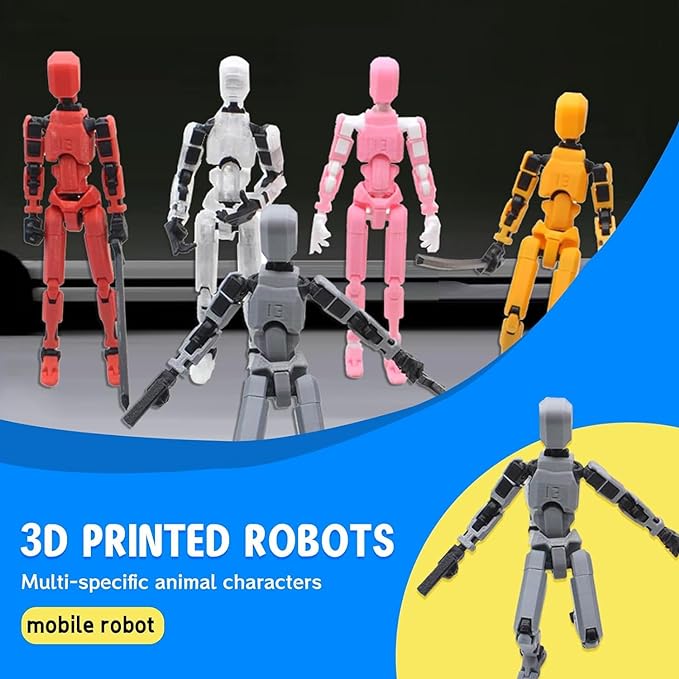 MerryXD T13 3D Action Figure,Assembly Completed Dummy Nova Titan Lucky 13 Action Figure 3D Printed Multi-Jointed Movable Toy Pink