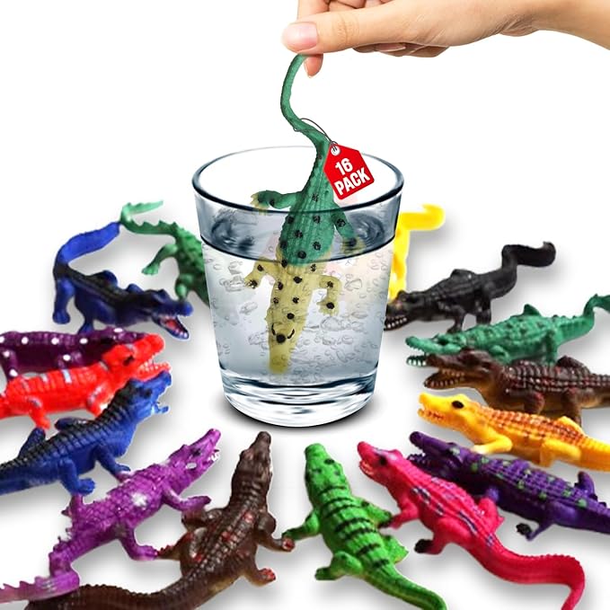 Color Changing Crocodile Bath Toys, 16 Pack Alligator Water Toy Set