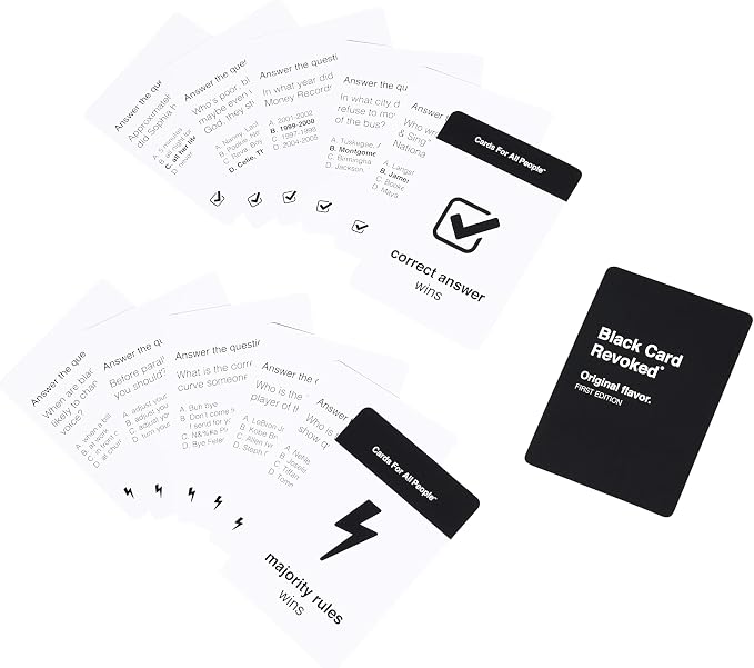 Black Card Revoked Original Flavor - Celebrate The Culture with America’s 1st Black Card Game | The Original Black Trivia | Perfect for Every Cookout, Game Night & Holiday