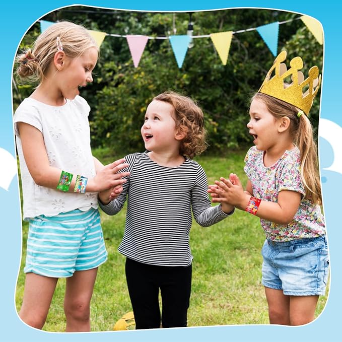 48 PCS Train Slap Bracelets Party Favors Train Wristbands Bracelets Goodie Bag Fillers for Train Birthday Decorations Supplies for Class Reward Prizes Gift for Kids Party Favors Birthday Gifts