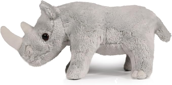 Ice King Bear Wild Animal Small Stuffed Animals Zoo Family Plush Toy (Rhino 7 Inches)