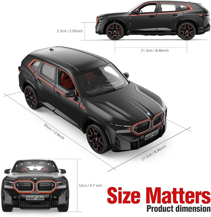 RASTAR BMW Toy Car 1:14 BMW XM Label Red Remote Control Car for Boys Kids RC BMW Model Car 2.4GHz, Openable Doors, Black | Officially Licensed, Ideal Gift, Working Lights, Independent Suspension, RC Car Model for Play & Display