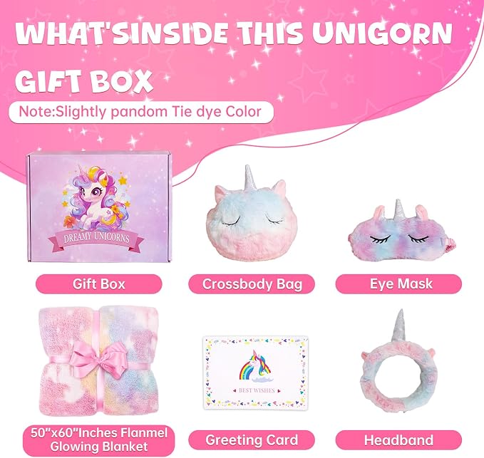 Jenria Unicorn Gift for Girls, Birthday Gifts for Girls Age 3 4 5 6 7 8 9 10 Years Old Girl, Easter Baskets for Kids, Birthday Gift Ideas, Unicorn Toys, Daughter, Niece, Granddaughter