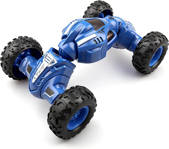 Friction Powered Toy Car for Kids, Press and Go Off-Road Push Car, Durable Shock-Resistant Vehicle, No Batteries Required, Toy Car for Boys & Girls Ages 3 （Blue）
