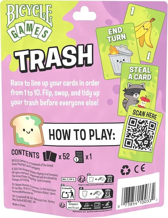 Bicycle Games Kids Collection x3- Hogwash, Trash, Cats in The Corner– Family-Friendly Strategy Card Game for Kids, Teens & Adults, Easy-to-Learn Gameplay, Fun Cat-Themed Game Night Activity