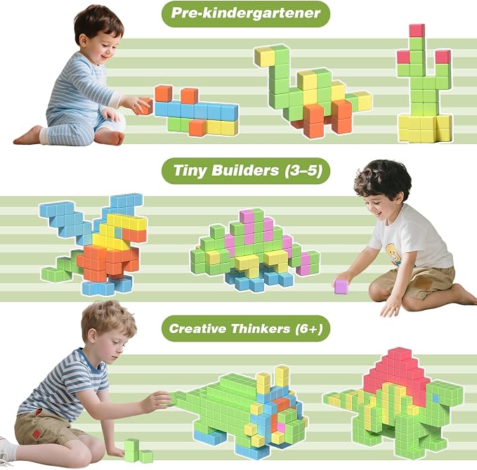 Apluses Magnetic Blocks for Toddlers Toys, Magnetic Building Cubes Toy for Sensory STEM Autism Education Preschool, Magnet Toys for 3 4 5 6 Year Old, Birthday Gifts Games for Boys Girls