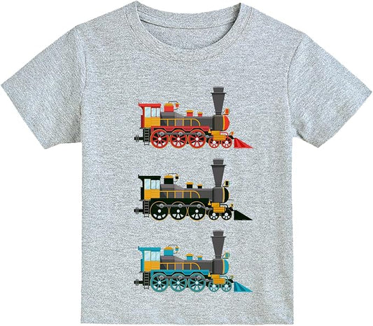 Todder Boys Shirt Kids Trains Bug Retro Nature Cool Tees Tops 2-7 Years
