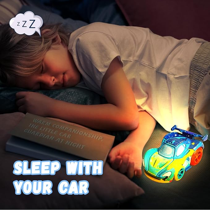 Paint Your Own Car Lamp Kit, Arts and Crafts for Kids Ages 8-12, Arts and Crafts for Kids 4-6, DIY Winged GT Night Light, Painting Kit Birthday Gifts for Girls Boys Ages 3 4 5 6 7 8 9 10 11 12+